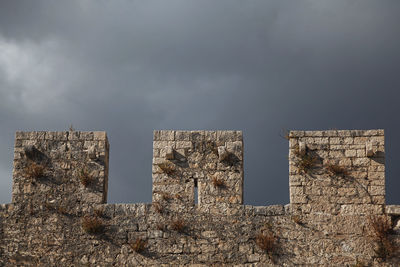 Low angle view of building against sky