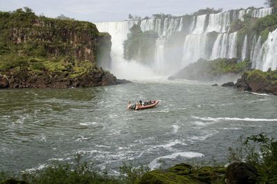 Scenic view of waterfall