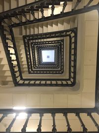 Low angle view of spiral stairs