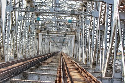 Railroad tracks bridge