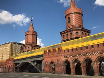 Low angle view of historical building against sky