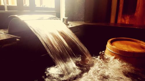 Close-up of water in container