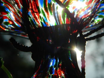 Low angle view of illuminated lights