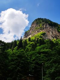 Low angle view of mountain against sky