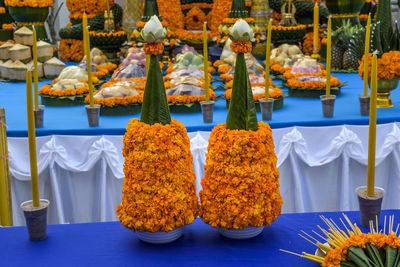 Flower decoration in buddhist temple