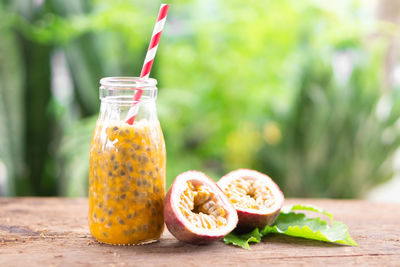 Close-up of fruit on table