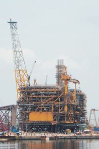 Cranes at construction site