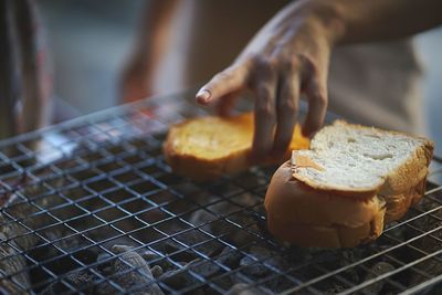 Close-up of preparing food