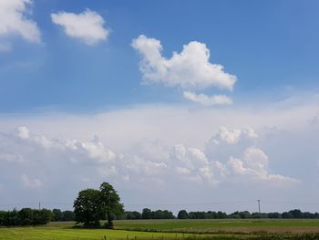 Scenic view of land against sky