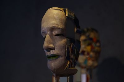 Close-up of mask