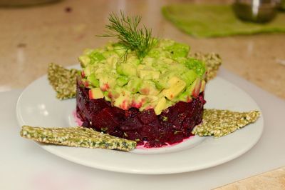 Close-up of food in plate