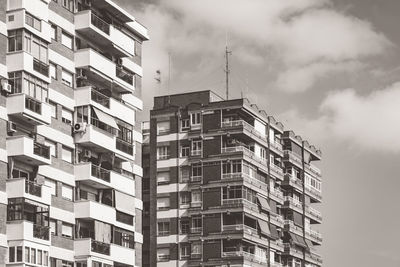 Low angle view of buildings against sky