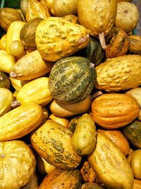 Full frame shot of pumpkins for sale at market stall