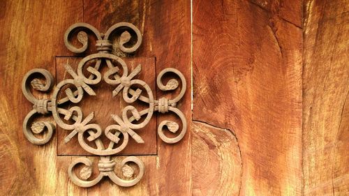 Close-up of old wooden door