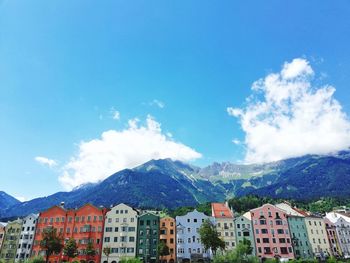 Buildings in city against sky