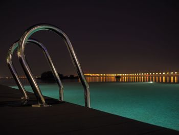 View of illuminated lights at night