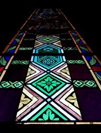 Low angle view of glass ceiling