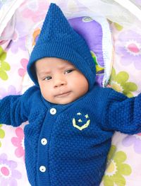 Portrait of cute baby lying down