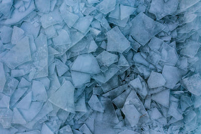 Full frame shot of crumpled foil