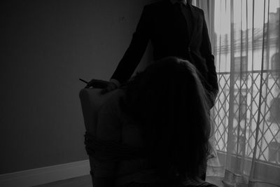 Woman looking at camera