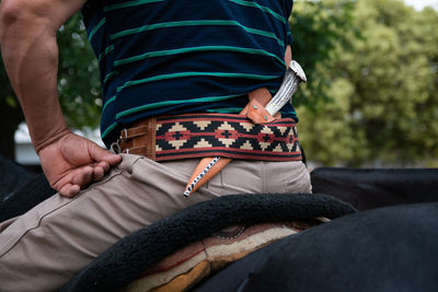 Close-up of south american argentinian man wearing traditional clothing