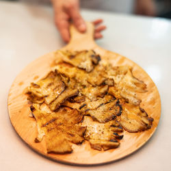 Close-up of food in plate on table