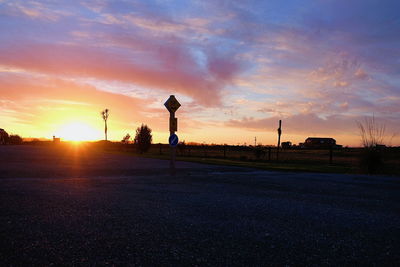 Scenic view of tower against sky during sunset