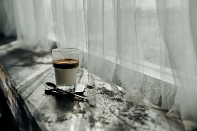 Close-up of coffee on table