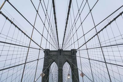 Low angle view of bridge against sky