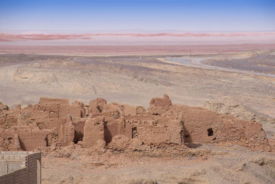 Scenic view of desert against sky