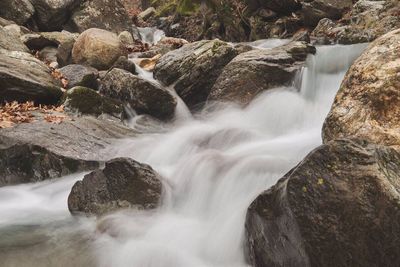 Scenic view of waterfall