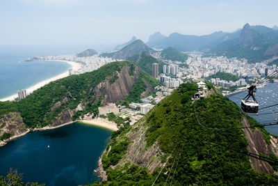 View of rio de janeiro from the top of sugar loaf mountain