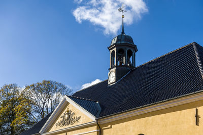 Low angle view of traditional building against sky