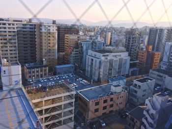 High angle view of cityscape