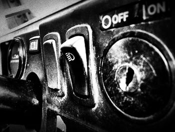 Close-up of machine part