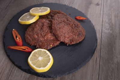 Close-up of fruits on table