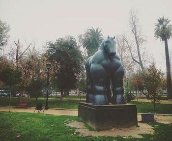 Sculpture in park