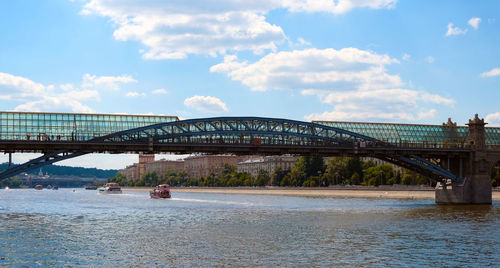 Bridge over river against sky