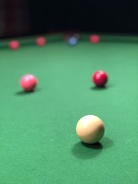 Close-up of balls on table