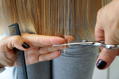 Close-up of woman working