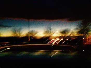 Cars on road at night