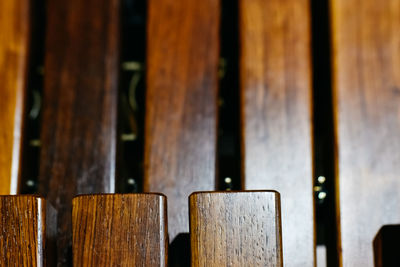 Close-up of old wooden fence