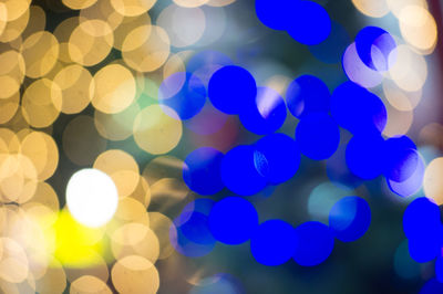 Defocused image of illuminated lights