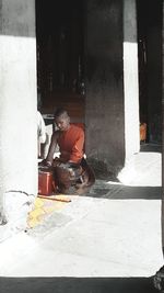 Man working at construction site