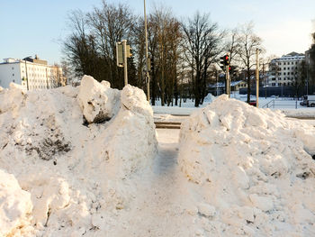 Sculpture in winter