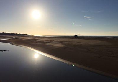 Scenic view of sunset over sea