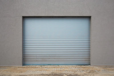 Closed shutter of garage