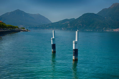 Scenic view of lake against mountains