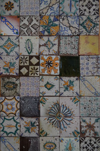 Full frame shot of tiled wall