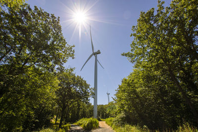 Wind turbines tuscan countryside italy